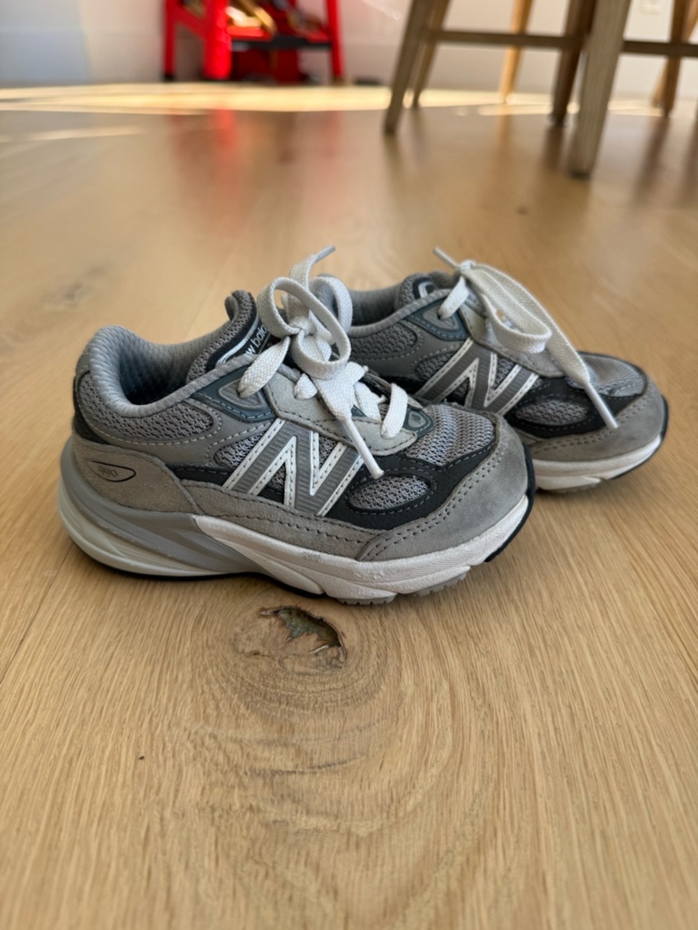 New Balance Kids Gray and Black Sneakers